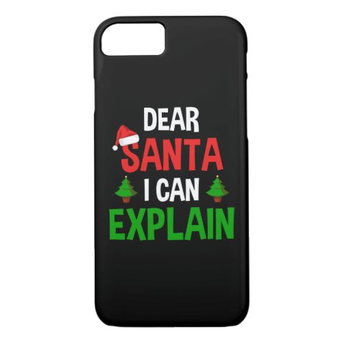 Dear Santa I Can Explain Funny Christmas iPhone 87 Case