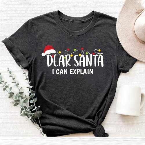 Dear Santa I Can Explain Funny Christmas family T_Shirt