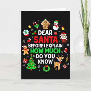 Dear Santa I Can Explain Funny Christmas Matching Card
