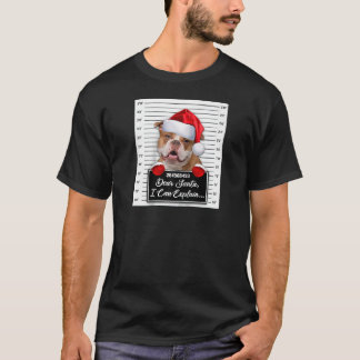 Dear Santa I Can Explain Funny Christmas Old Engli T-Shirt