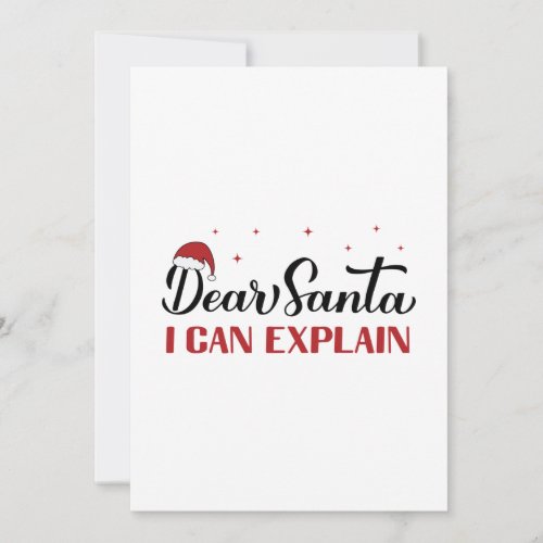 Dear Santa I can explain Funny Christmas quote Holiday Card