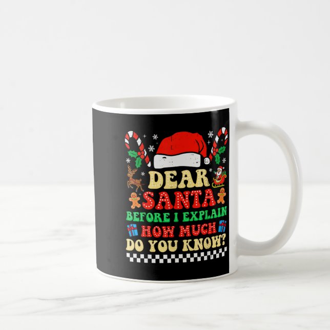 Dear Santa I Can Explain Funny Christmas Xmas Squa Coffee Mug (Right)