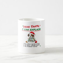 Dear Santa I Can Explain Funny Puppy Christmas Mug