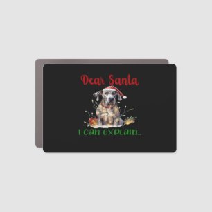 Dear Santa I Can Explain Great Dane Essential T-Sh Car Magnet