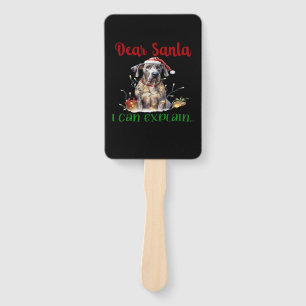 Dear Santa I Can Explain Great Dane Essential T-Sh Hand Fan