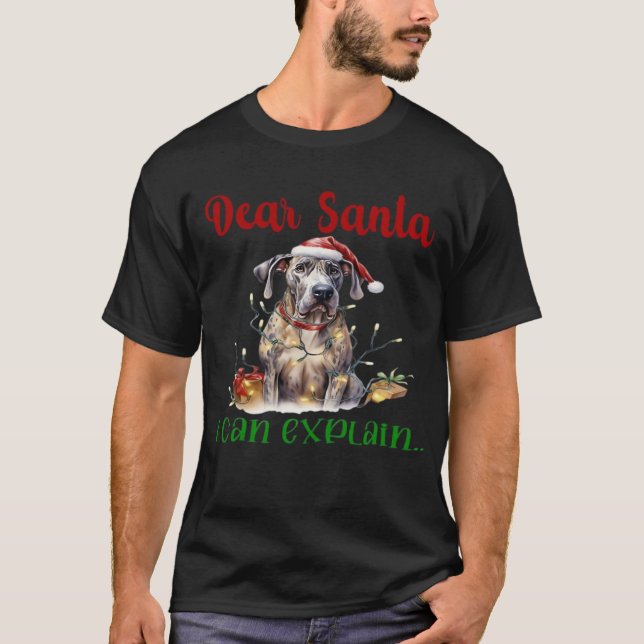 Dear Santa I Can Explain Great Dane Essential T-Sh T-Shirt (Front)