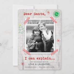 Dear Santa, I can explain... Holiday Card