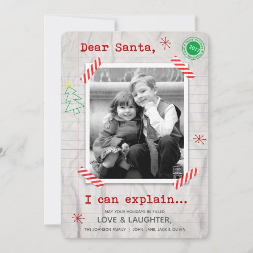Dear Santa I can explain Holiday Card