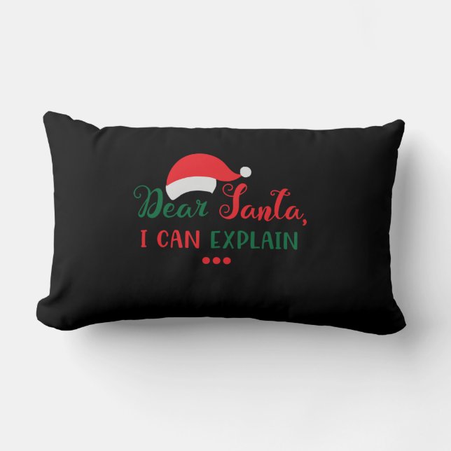 Dear Santa, I can explain Lumbar Pillow (Front)