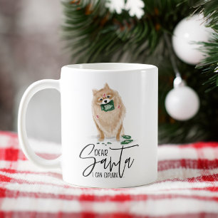 Dear Santa I Can Explain.. Naughty Dog Watercolor Coffee Mug