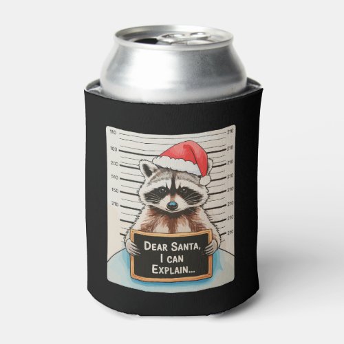 Dear Santa I Can Explain Xmas Christmas Raccoon Cooler