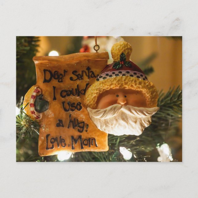 Dear Santa I Could Use A Hug Postard Postcard (Front)