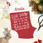 Dear Santa I Have Been Good Funny Letter To Santa Small Christmas Stocking<br><div class="desc">Dear Santa I Have Been Good Funny Letter To Santa Small Christmas Stocking</div>
