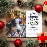 Dear Santa I tried pet dog kid photo fun Christmas Holiday Postcard<br><div class="desc">Send this cute and fun holiday card to your family and friends to spread Christmas cheer. This card features trendy and modern typography that reads "Dear Santa I really tried" in black handwritten fonts. Add your dog or cat picture, or even your kid's one to personalize. The back of the...</div>