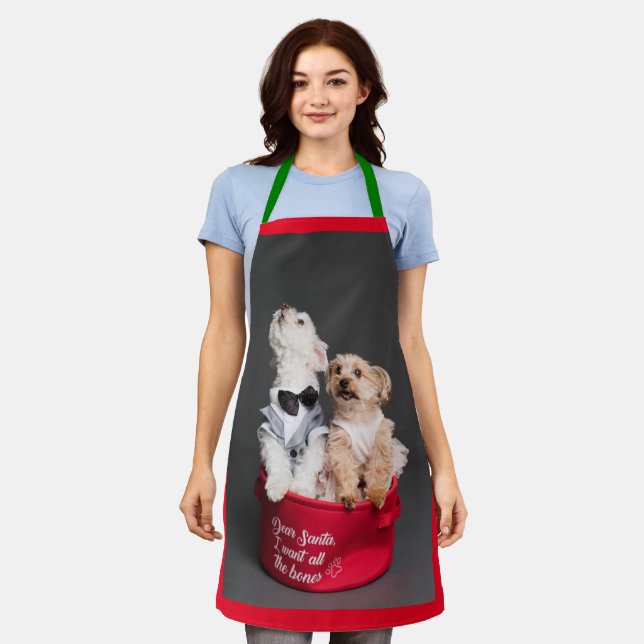 DEAR SANTA, I WANT ALL THE BONES  APRON (Worn)