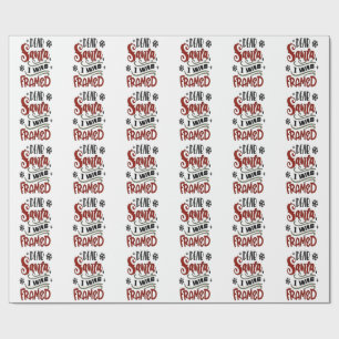Dear Santa, I was Framed Christmas Holiday  Wrapping Paper