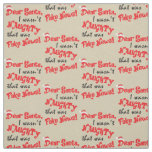 Dear Santa I wasn&#39;t naughty that was fake news Fabric