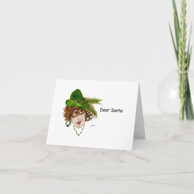 Dear Santa I'll buy it Myself for Christmas Holida Holiday Card (Front)