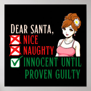 DEAR SANTA, INNOCENT UNTIL PROVEN GUILTY POSTER