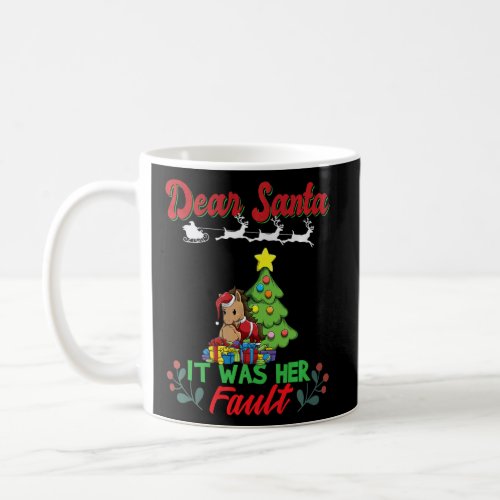 Dear Santa It Was Her Fault Siblings Matching Xmas Coffee Mug