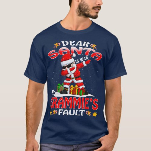 Dear Santa It Was My Grammies Fault Christmas Funn T_Shirt