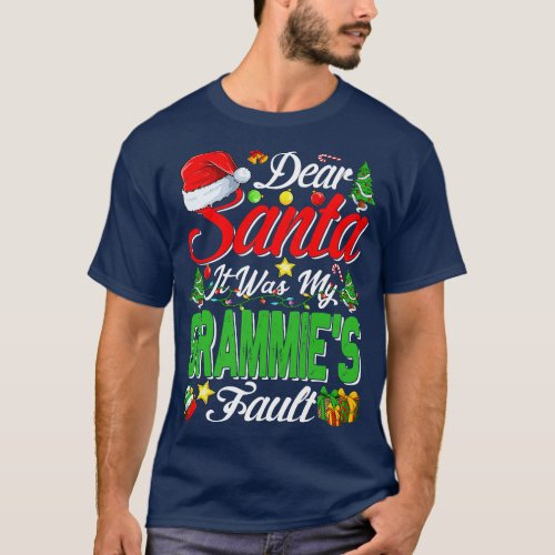 Dear Santa It Was My Grammies Fault Christmas Funn T_Shirt