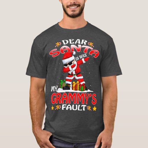 Dear Santa It Was My Grammys Fault Christmas Funny T_Shirt