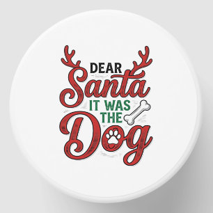 Dear Santa It Was The Dog Christmas Shirt Design_1 Mini Candle Favors