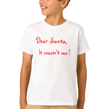 Dear Santa It wasn't me !