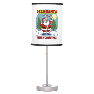 Dear santa its actually a funny storychristmas dog table lamp