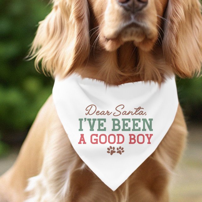 Dear Santa I've Been a Good Boy Dog Bandana (Creator Uploaded)