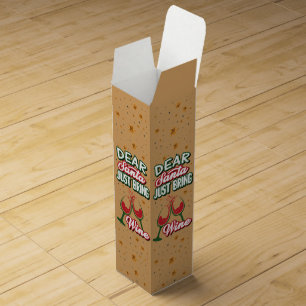 Dear Santa Just Bring Wine Christmas Party Box