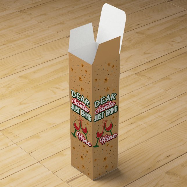 Dear Santa Just Bring Wine Christmas Party Box (Opened)