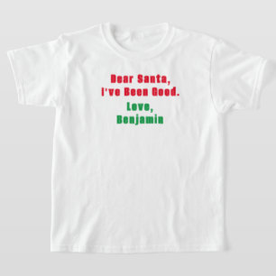 Dear Santa Kids T-shirt, Best Behavior T-Shirt