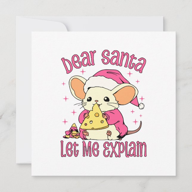 Dear Santa, Let Me Explain Invitation (Back)