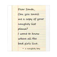 The Naughty List Notepad