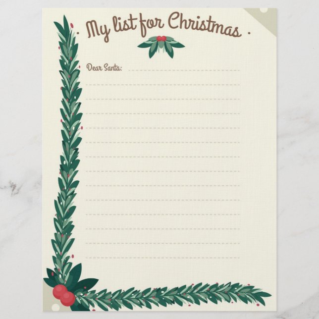 Dear Santa Letterhead (Front)
