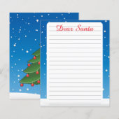 Dear Santa lined blank letter (Front/Back)
