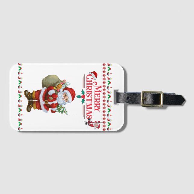 Dear santa | Marry Christmas 2024 Luggage Tag (Front Horizontal)