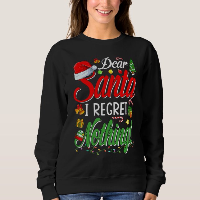 Dear Santa   Matching Family Christmas Pajamas Sweatshirt (Front)