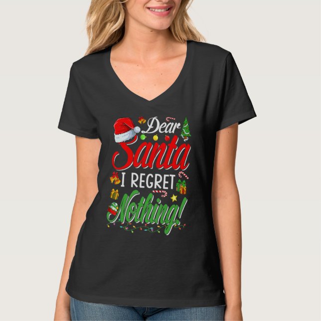 Dear Santa   Matching Family Christmas Pajamas T-Shirt (Front)