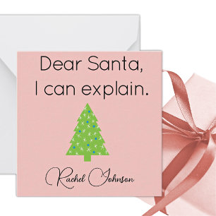 Dear Santa Mini Christmas Holiday Gift Note Card