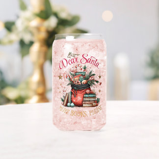 Dear Santa, More Books Please Can Glass