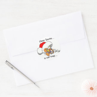 Dear Santa Mouse Classic Round Sticker