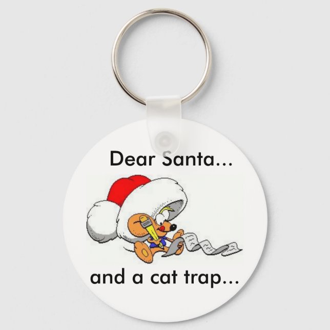 Dear Santa Mouse Keychain (Front)