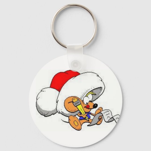 Dear Santa Mouse Keychain (Front)