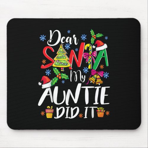 Dear Santa My Auntie Did It Funny Xmas Christmas P Mouse Pad