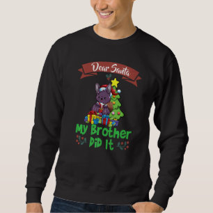 Dear Santa My Brother Did It Siblings Christmas Pr Sweatshirt