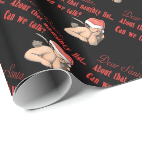 Dear Santa Naughty List Wrapping Paper