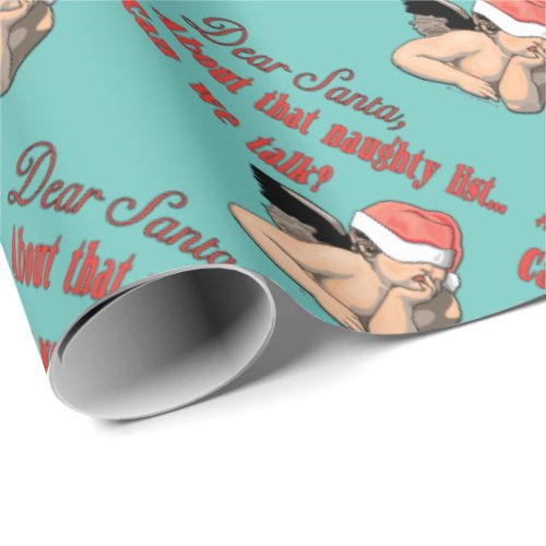 Dear Santa Naughty List Wrapping Paper